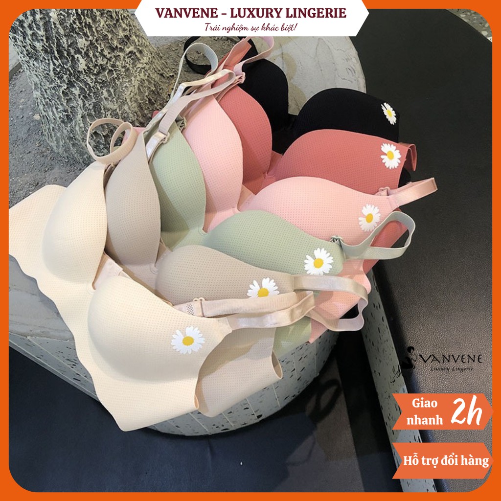 Áo Lót Su Đúc Thông Hơi Hoa Cúc Không Gọng Đệm Bàn Tay Nâng Ngực A210 (Video & Ảnh Thật)