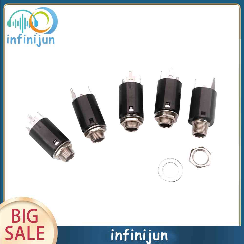 Set 5 Phích Cắm Đầu Ra Âm Thanh 6.35mm Cho Đàn Guitar Điện Acoustic