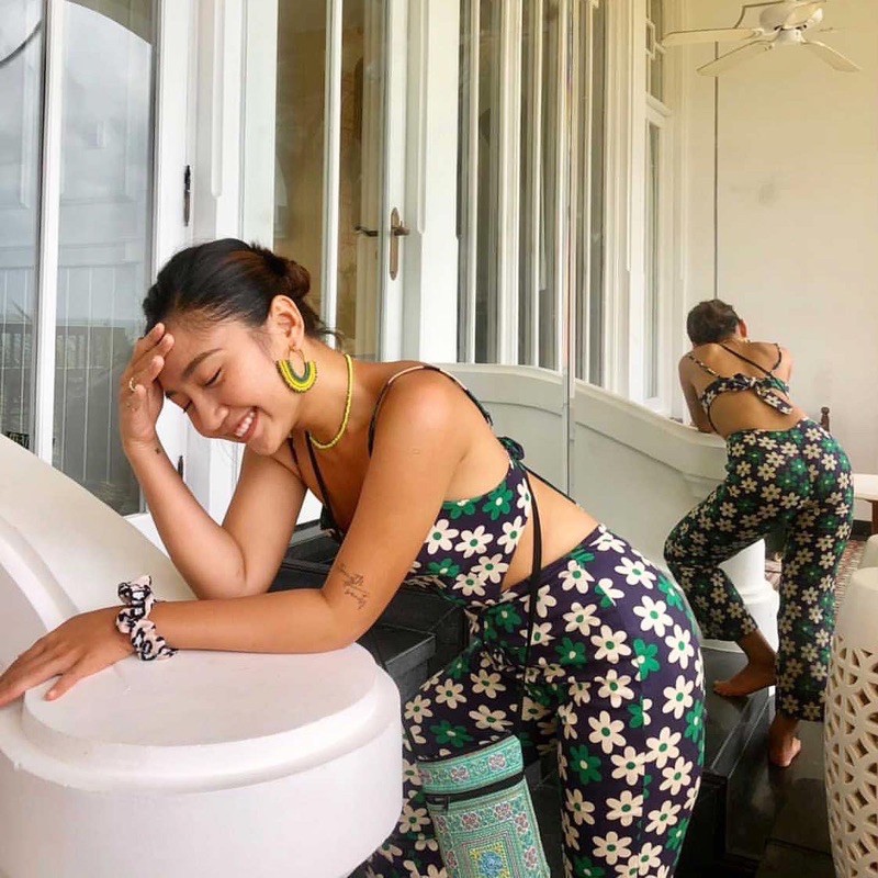 DAISY JUMP SUIT - Jumpsuit  hoạ tiết hoa xanh đáng yêu