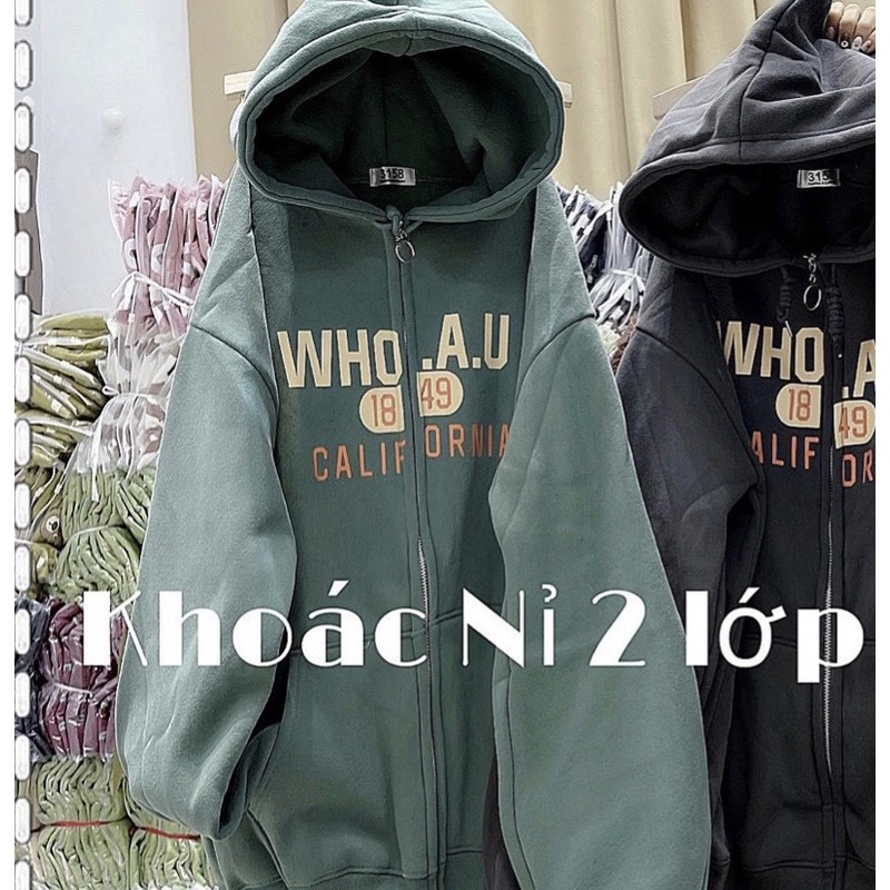 Áo khoác nỉ nữ hoodie form rộng dưới 70kg
