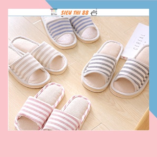 [⚡FREESHIP 50k⚡] Dép vải đi trong nhà Kẻ sọc Thời Trang Hàn Quốc vrg1809_DU1 siêu thị 88