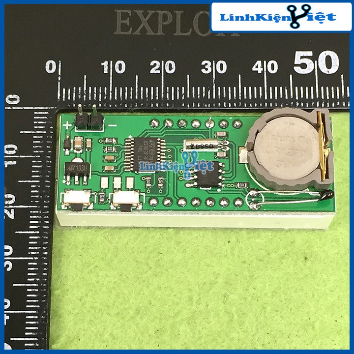 Module Đồng Hồ DS1302 Hiển Thị Điện áp + Nhiệt Độ