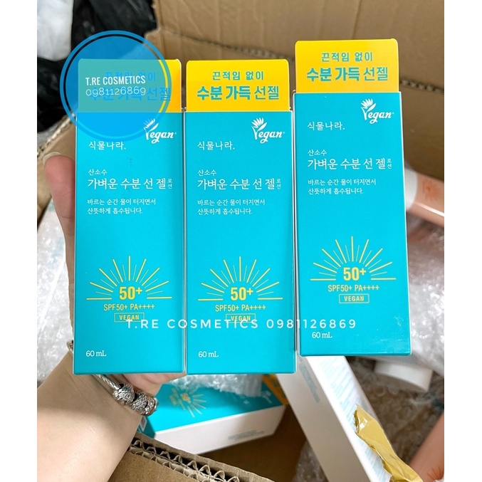 (BẢN MỚI NHẤT 2022) OXYGEN WATER LIGHT SUN GEL Kem chốn nắng Full bill