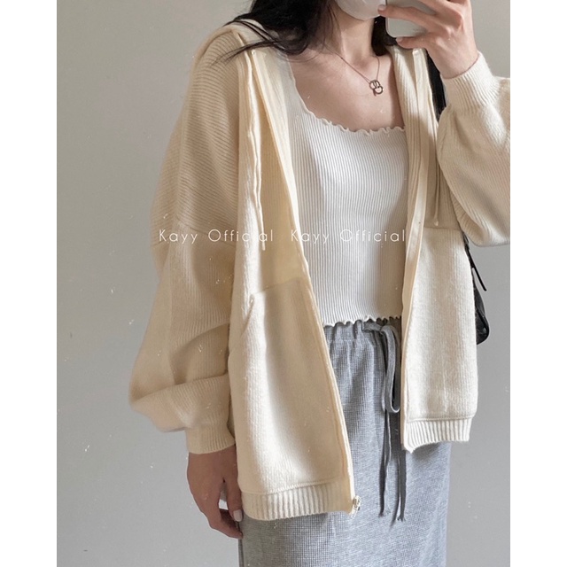 Áo khoác hoodie len dày dặn Hàn Quốc _ Hlm ( Ảnh thật tự chụp) | BigBuy360 - bigbuy360.vn