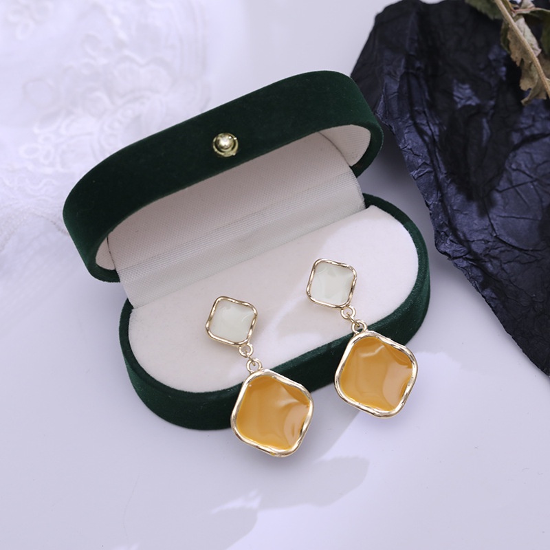 Khuyên tai Pinkdudu PD681 hợp kim hình giọt nước phong cách cổ điển thanh lịch thời trang cho nữ