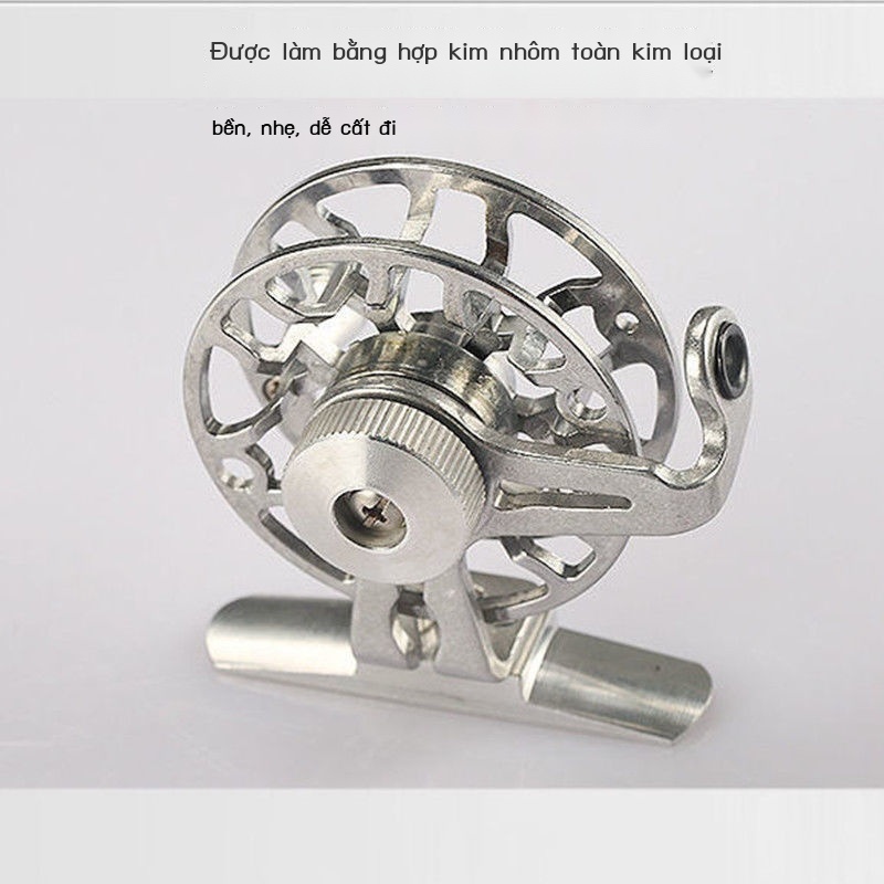 ☏♦☞Bánh trước bánh xe bè tất cả kim loại bay bánh xe câu cá băng bánh xe câu cá cuộn thiết bị câu cá