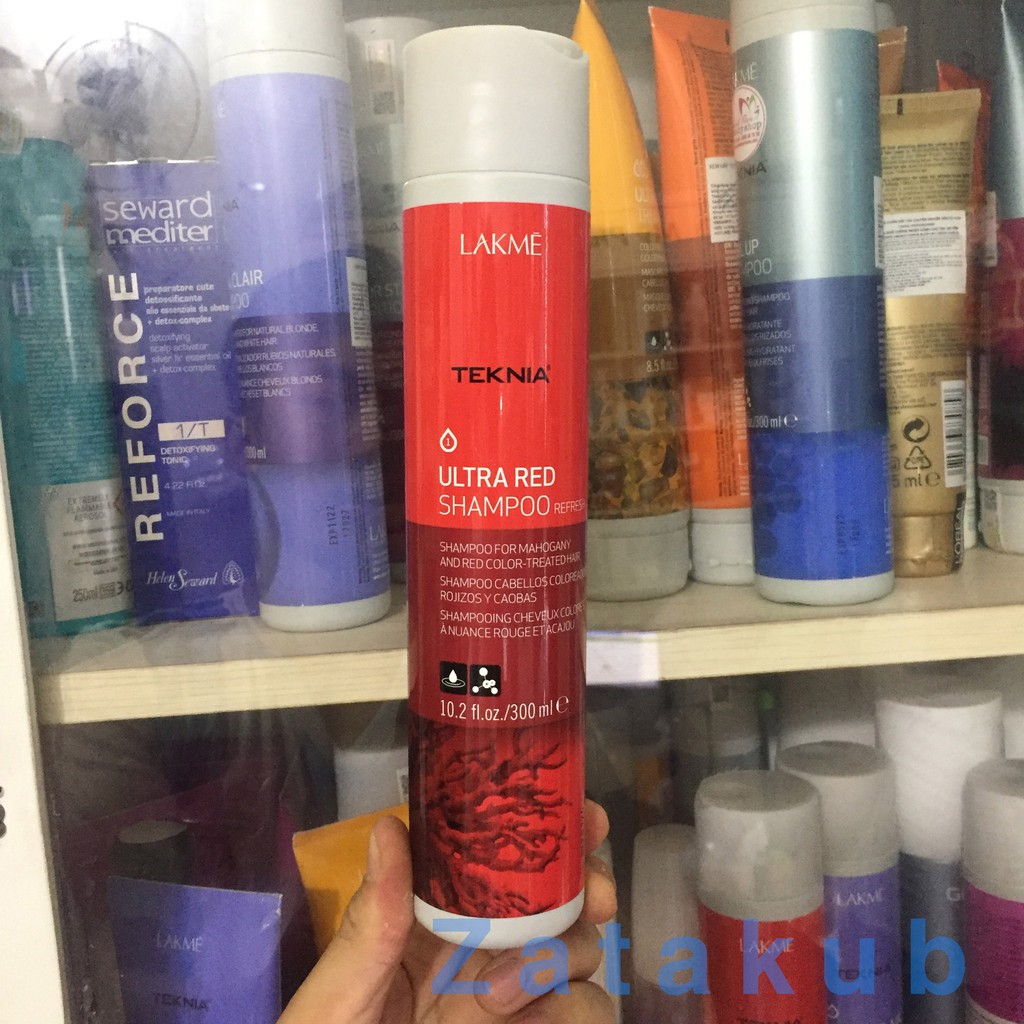 Dầu gội cho tóc nhuộm đỏ Lakme Teknia Ultra Red Shampoo Refresh 300ml