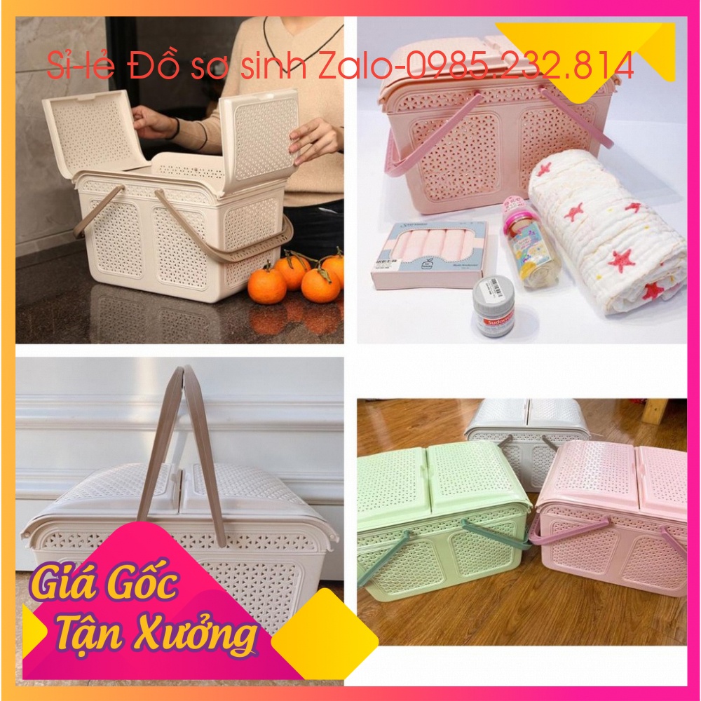 Giỏ đi sinh có nắp đựng cả thế giới cho con