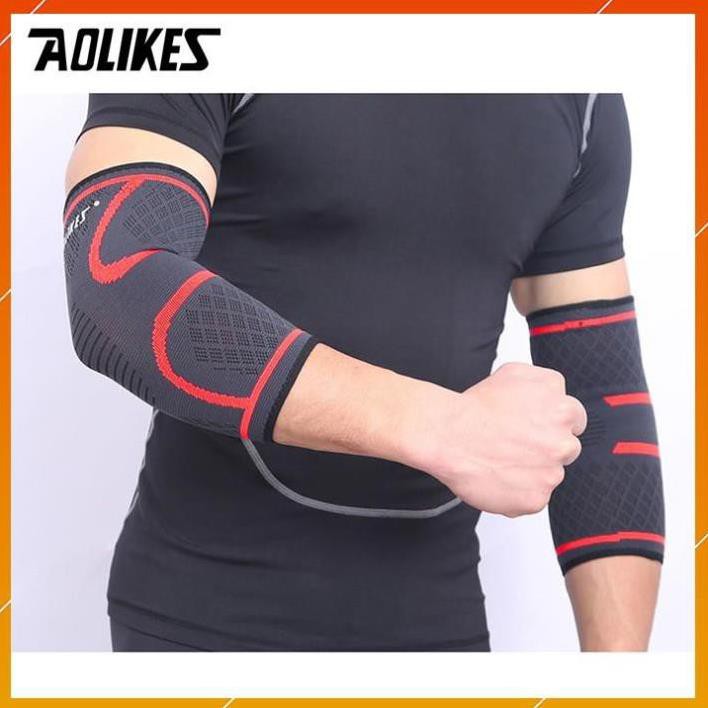 Đai khuỷu tay Aolikes hz 7547 băng quấn bảo vệ bắp cánh tay bó ống thể thao gym yoga bóng bàn rổ tennis cầu lông