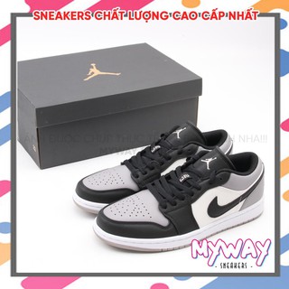 [SIÊU ĐẸP] Giày thể thao AIR JORDAN 1 LOW "GREY TOE" màu xám đen trắng