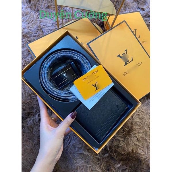 Set ví thắt lưng nam fullbox da cao cấp bền đẹp sang trọng làm quà tặng sinh nhật cho nam DUYÊN CƯỜNG