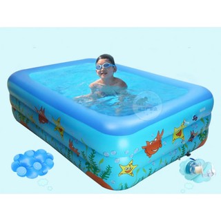 Bể bơi 3 tầng chữ nhật 1m5