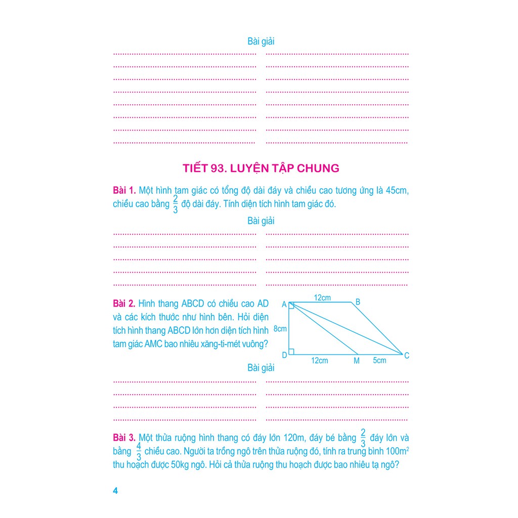 Sách: Vở Bài Tập Toán Nâng Cao Lớp 5 - Tập 2