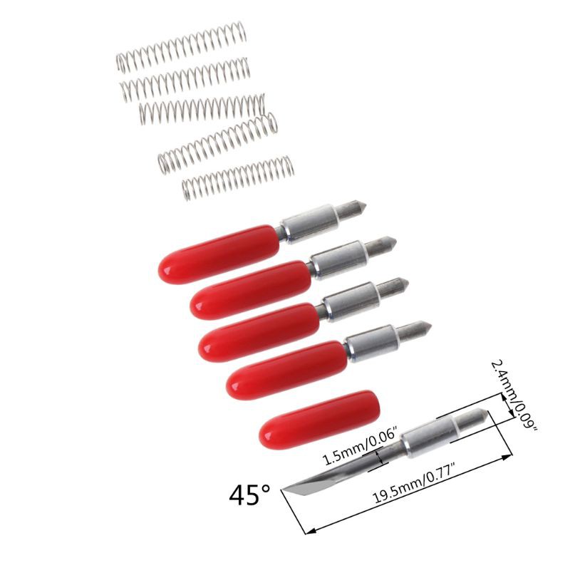 Bộ 5 Lưỡi Dao Xoay 30 ° 45 ° 60 ° Cho Graphtec Cb15U