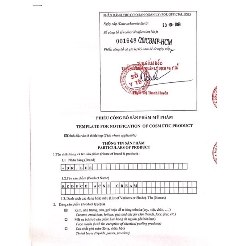 Kem ngừa mụn đẩy nhân mụn, mờ thâm +Dr.Lee Cream | BigBuy360 - bigbuy360.vn