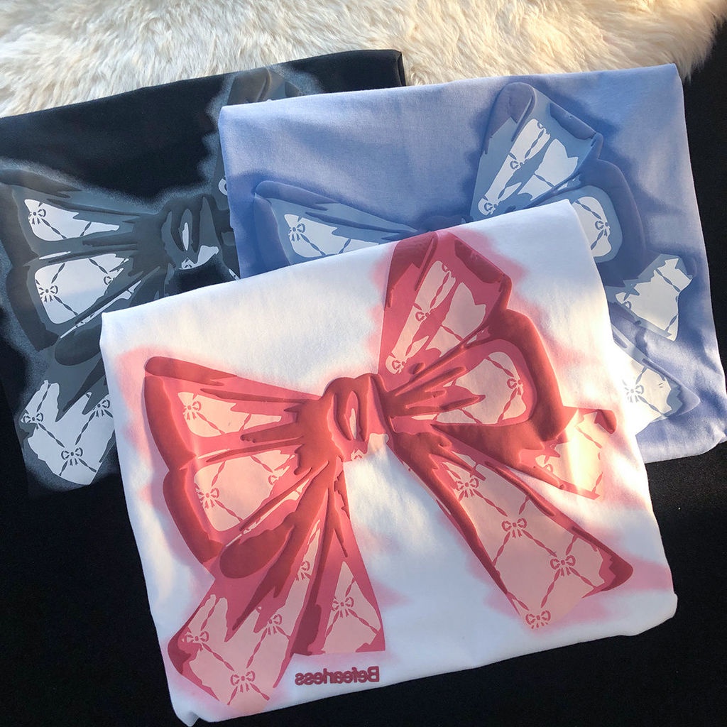 Áo Thun Tay Ngắn Cổ Tròn In Họa Tiết Dễ Thương Thời Trang Mùa Hè Cho Nữ