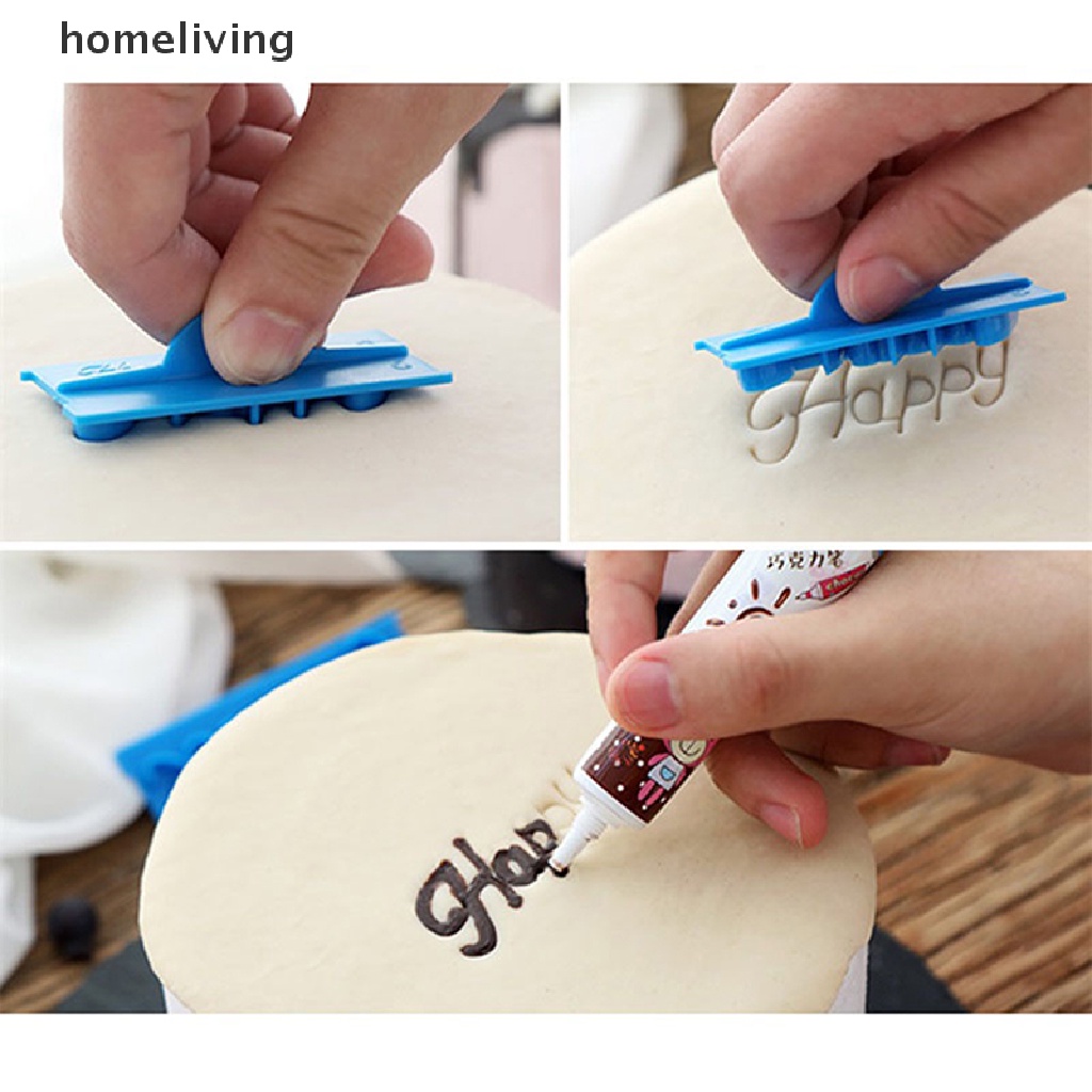 Set 6 Khuôn Nhựa Tạo Chữ Happy Birthday Trang Trí Bánh Kem