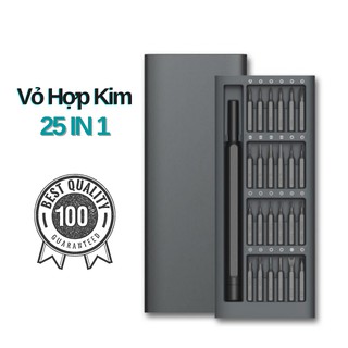 [Vỏ Hợp Kim] Bộ Tua Vít Đa Năng Có Nam Châm Dạng Hộp Sửa Điện Thoại Laptop Các Thiết Bị Điện Tử 24 Đầu Vít