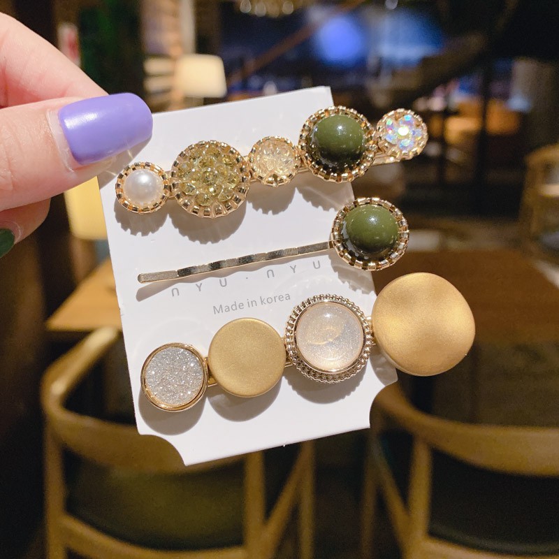 Kẹp tóc đính ngọc trai phong cách Hàn Quốc cho nữ