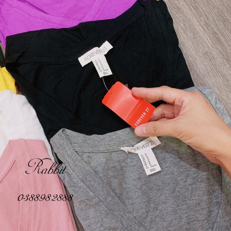 Áo thun cổ tim F21 - RABBITSHOP