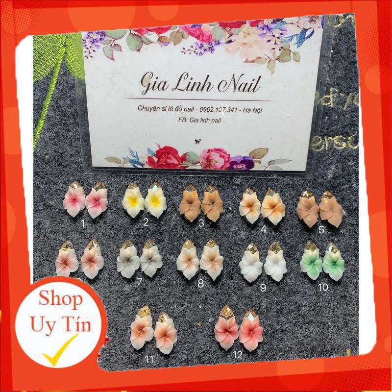 Hoa bột nail gắn móng tay | Hoa ly đá ( set 2 bông/10 bông)