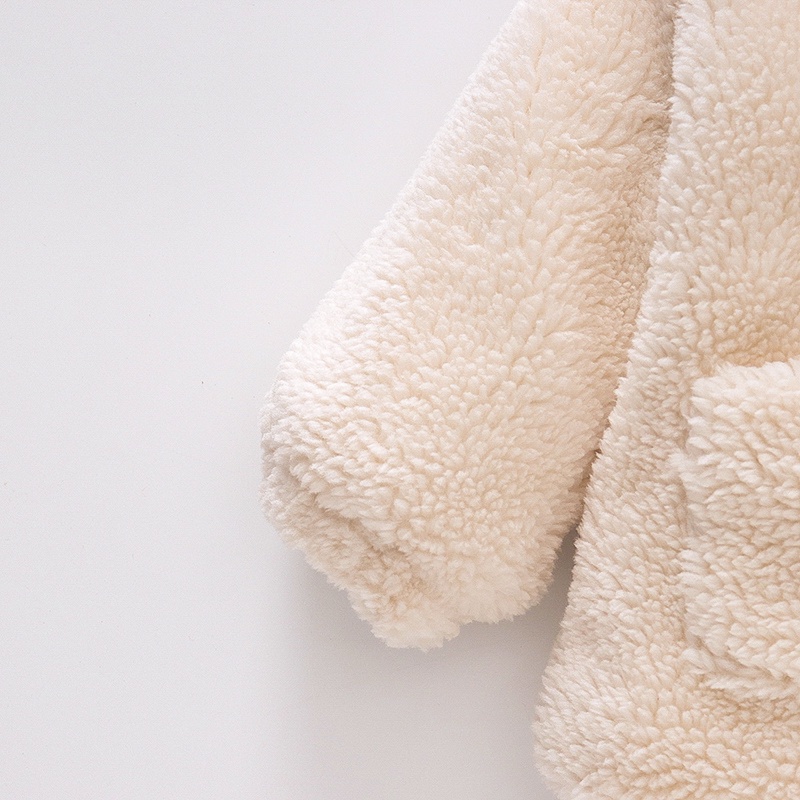 Áo Khoác Tay Dài Đính Nơ + Mũ Trùm Đầu Chống Gió Giữ Ấm Mùa Đông Dễ Thương Cho Bé Gái