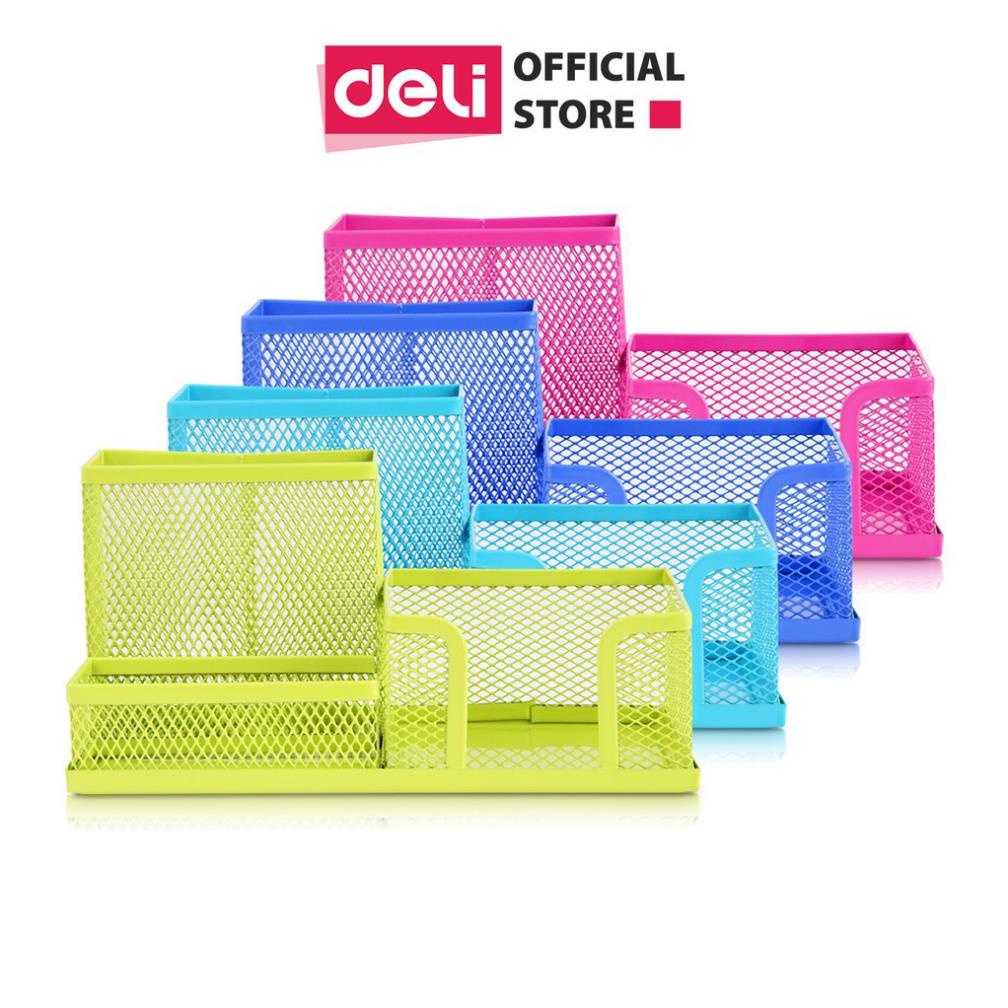 Khay bút để bàn Deli 9154 - Trắng, Hồng