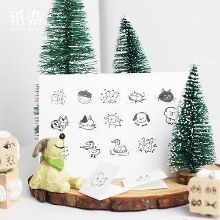 Con Dấu Gỗ Hình Động Vật Dễ Thương Trang Trí Scrapbook