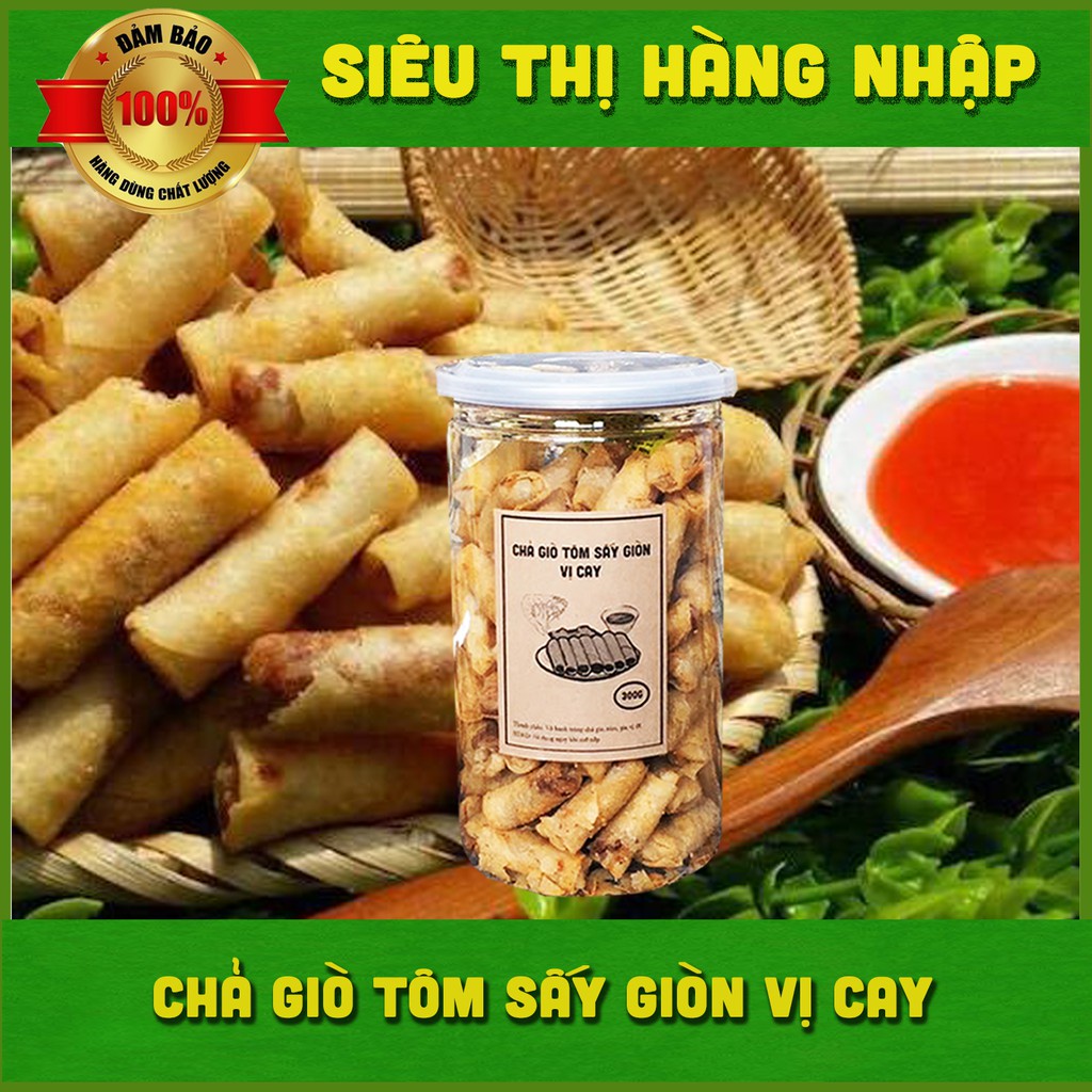 [350g] Chả giò tôm sấy ăn liền siêu ngon, chả ram tôm đất, snack bimbim, đồ ăn vặt ngon rẻ