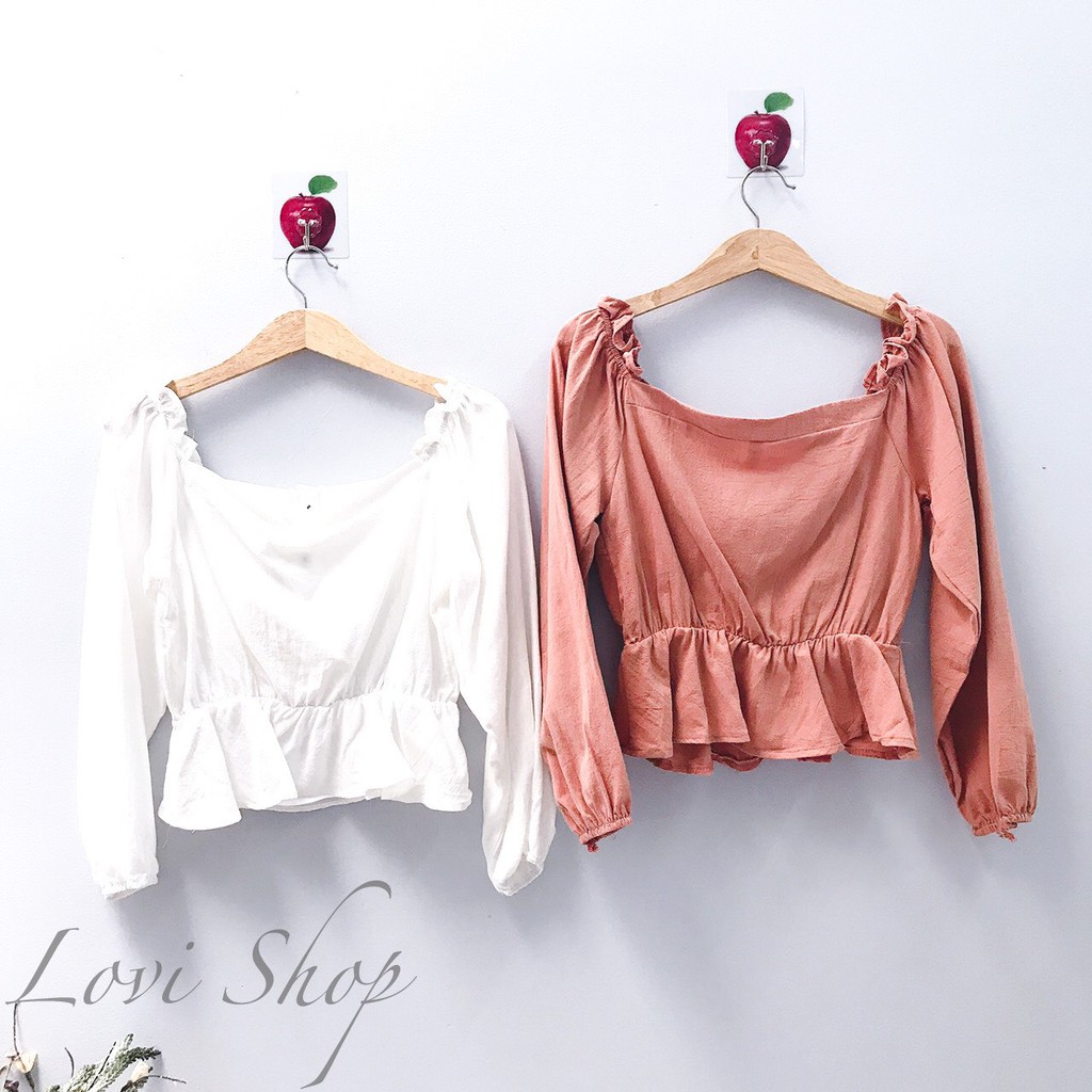 Áo baby doll kiểu nơ lưng có 5 màu