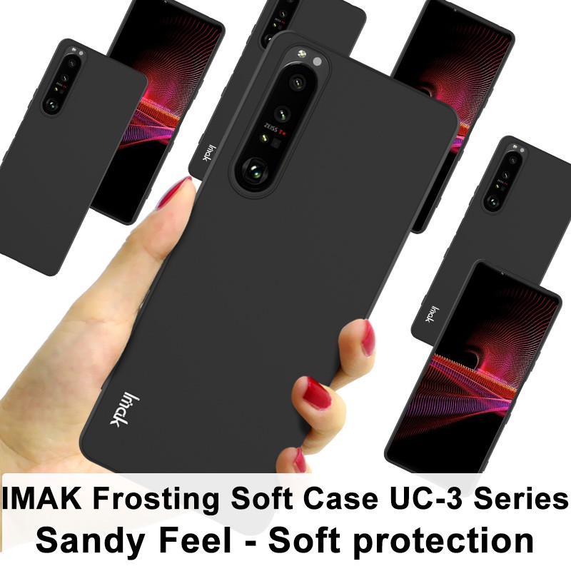 Imak Ốp Điện Thoại tpu Mềm Siêu Mỏng Màu Trơn Chống Trượt Có Dây Đeo Cho sony xperia 1 iii