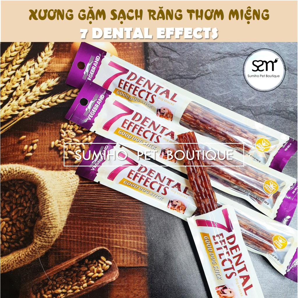 Xương gặm sạch răng cho chó 7 Dental Effects (15gr/cây) xương thưởng bánh thưởng cho chó