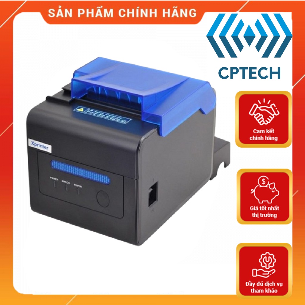Máy in nhà bếp, máy in hóa đơn Xprinter C230H khổ 80mm, in qua USB + WIFI