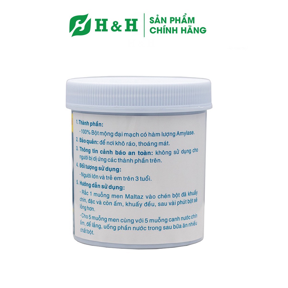 Men tiêu hóa Maltaz (120g) - Tăng hấp thu tinh bột dành cho bệnh nhân suy dinh dưỡng, suy kiệt