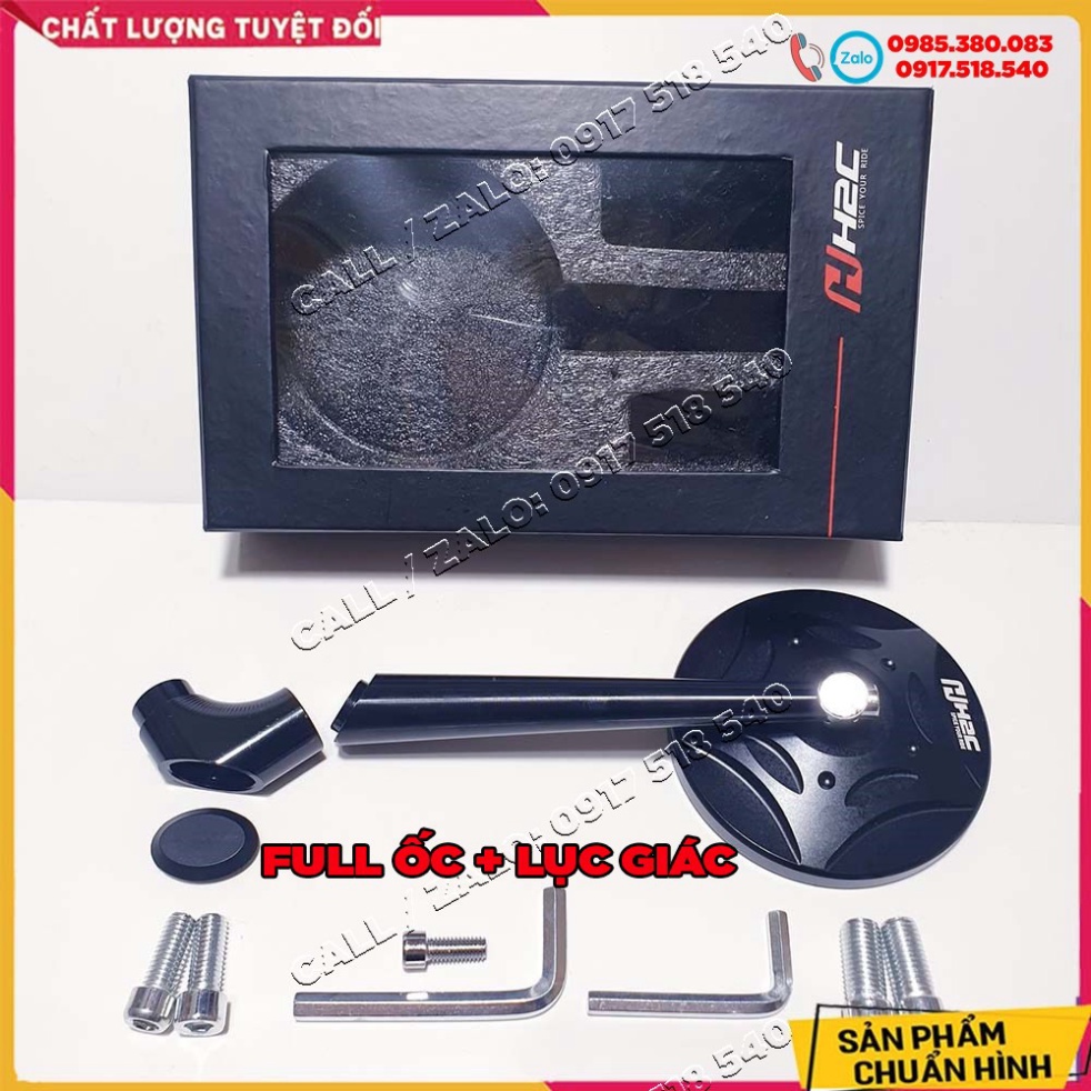 ✅ Kính Gương Chiếu Hậu H2C Mẫu Tròn CNC Ngôi Sao chân 744 ✅ Ảnh thật Sp