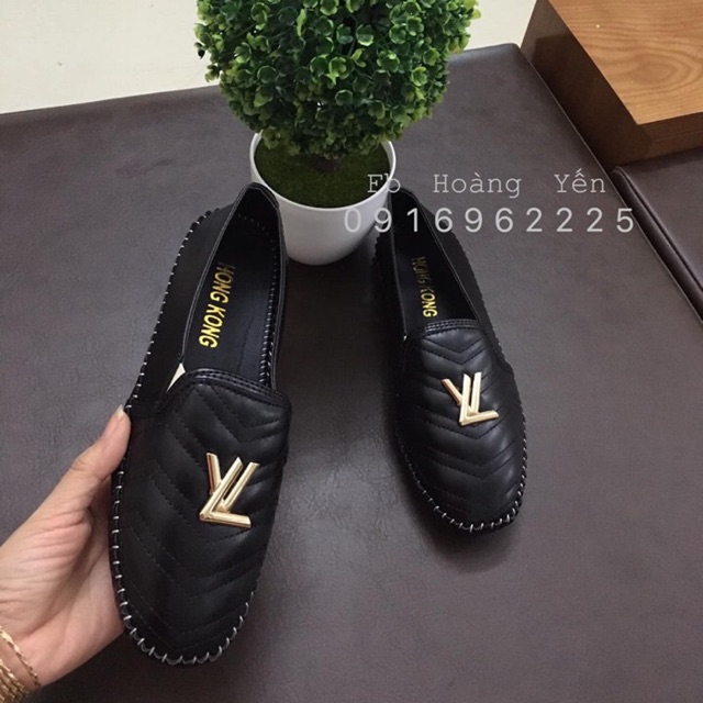 Dày lười khoá LV