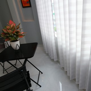 Rèm homestay HOME004 thiết kế sọc ngang, Rèm vải Nhât cao cấp Airist - ODA VN