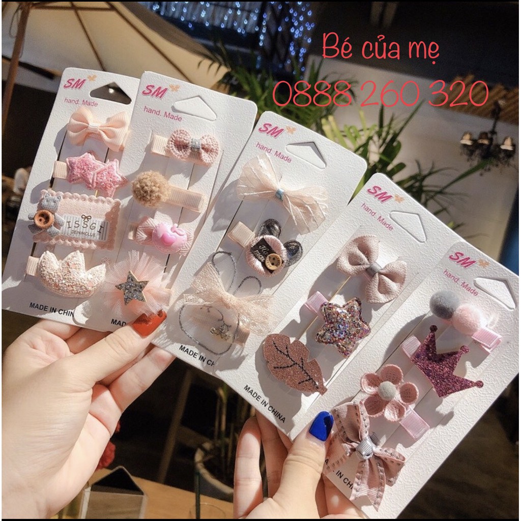 Phụ kiện set 3 kẹp tóc xinh xắn