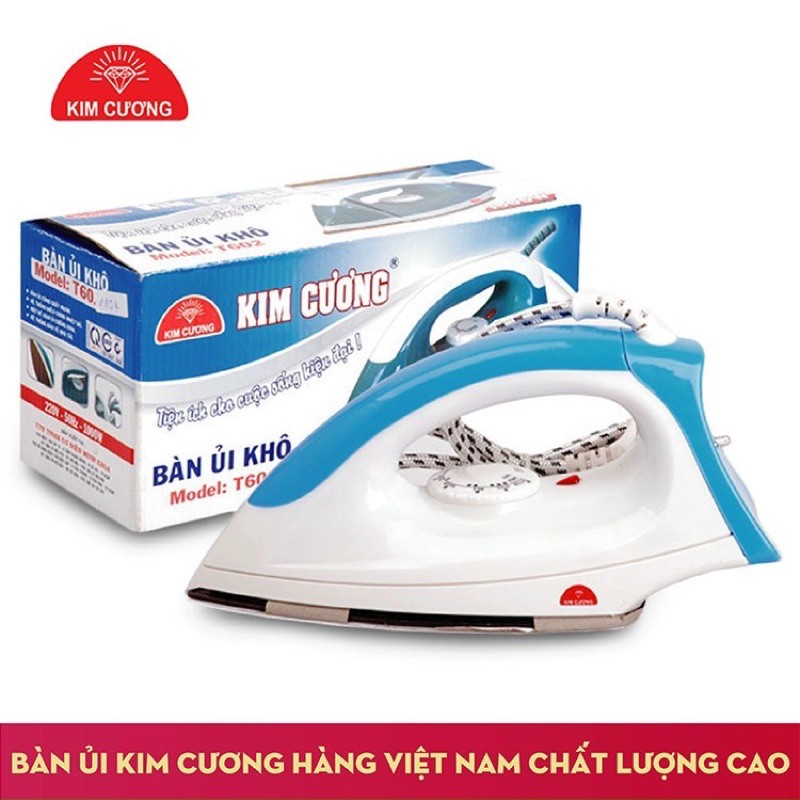 BÀN ỦI KHÔ KIM CƯƠNG T-602, HÀNG VIỆT NAM CHẤT LƯỢNG CAO