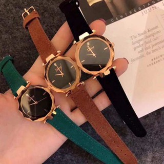Đồng hồ nữ Dimini dây da lộn nhiều màu xinh xắn