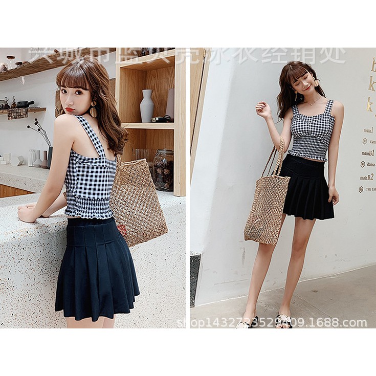 CÓ SẴN bikini chân váy xếp ly cao cấp