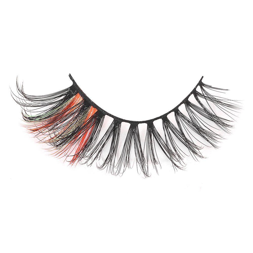 1 Cặp Lông Mi Giả Handmade Màu Hồng / Xanh Dương / Trắng / Đen Cao Cấp