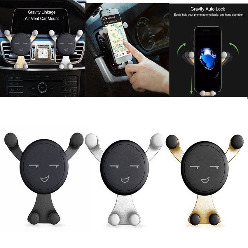 Giá Đỡ Điện Thoại 4.0-6.0inch Xoay 360 Độ Kẹp Điều Hòa Xe Hơi