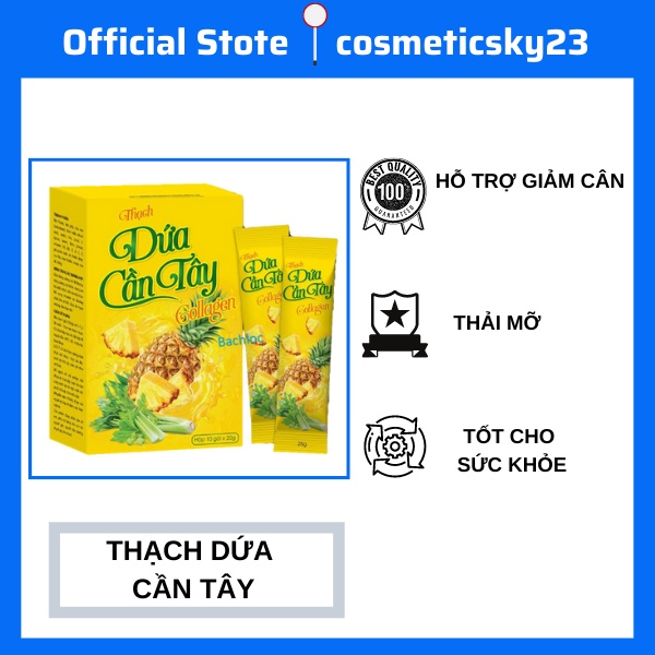 ✅ Free ship Thạch Dứa Cần Tây Collagen Giảm Cân chính hãng giảm béo an toàn nhanh hiệu quả Hàng Chất Lượng