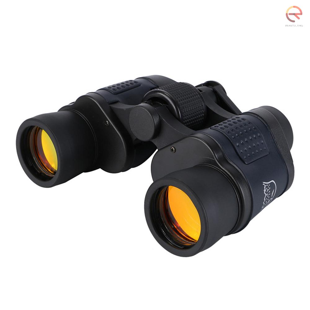 Portable Handheld Hiking 60x60 Binoculars High Clear Weak Light Night-vision Telescope for Outdoor Camping Equipment Survival Kit