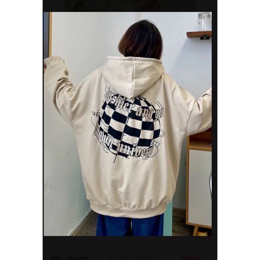 Áo khoác nỉ nữ hoodie form rộng cute hàn quốc NAVISA M392