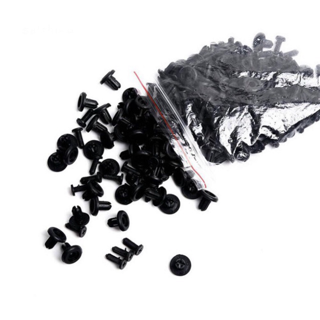 🔎 100 vít nhựa cho xe ô tô. 6mm