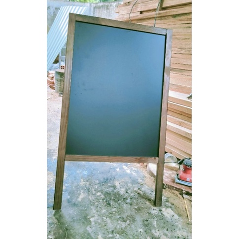 BẢNG ĐEN MENU 2 MẶT TẶNG BẢNG TREO MINI 60*1m màu nâu