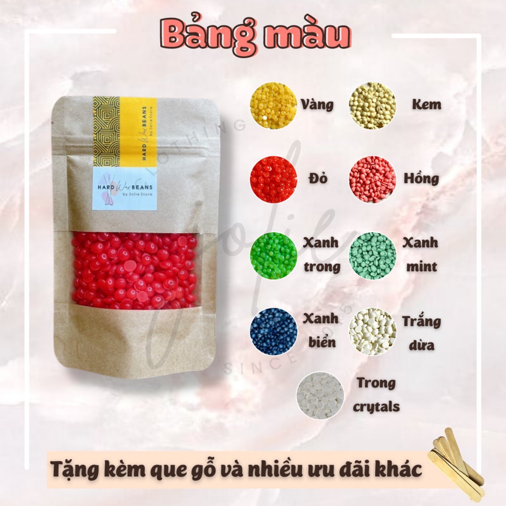 Hạt wax nóng wax lông dừa nhập khẩu, hard wax beans coconut cực thơm, siêu bám lông