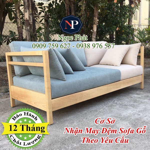 Đệm Ngồi Ghế Sofa, Salon Gỗ AURON 50x50x10cm - Nhận May Đệm Theo Yêu Cầu.